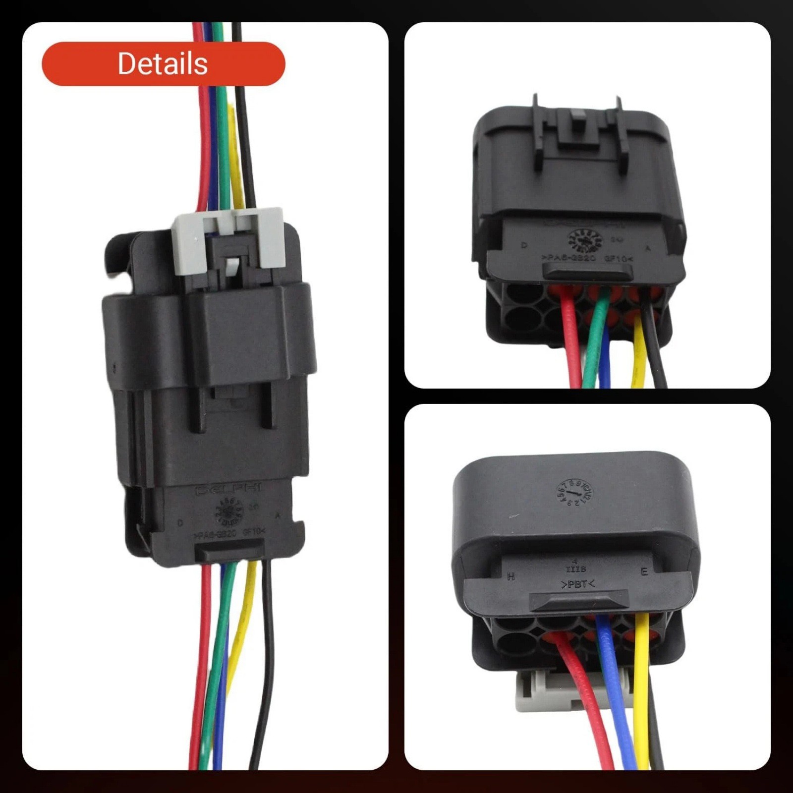 1PCS New Male & Female Headlight Connector Plug Harness Pigtail For Chevy 14-16