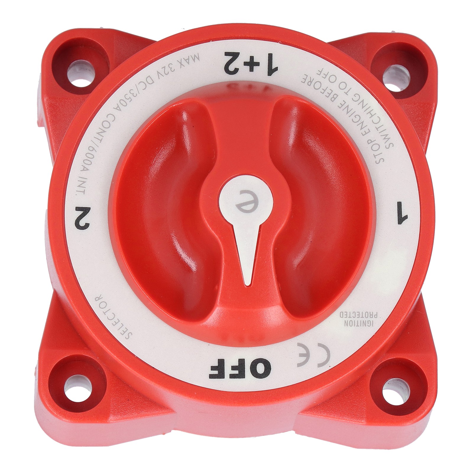 Battery Switch 4 Position 3/8in-16 Terminal IP66 Waterproof For Motorhomes 32V