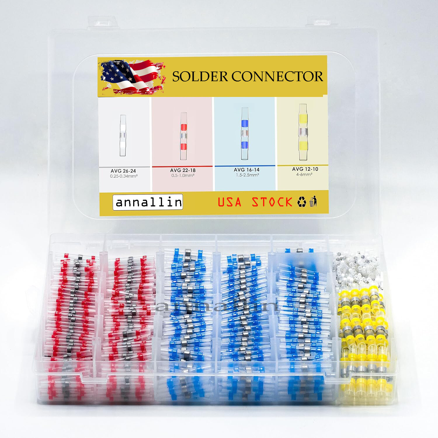 400/100 Waterproof Solder Stick Seal Sleeve Heat Shrink Butt Wire Connectors kit