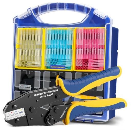 330PCS Heat Shrink Butt Connectors Set, 9″ Wire Crimper | Full-Cycle 330 PCS