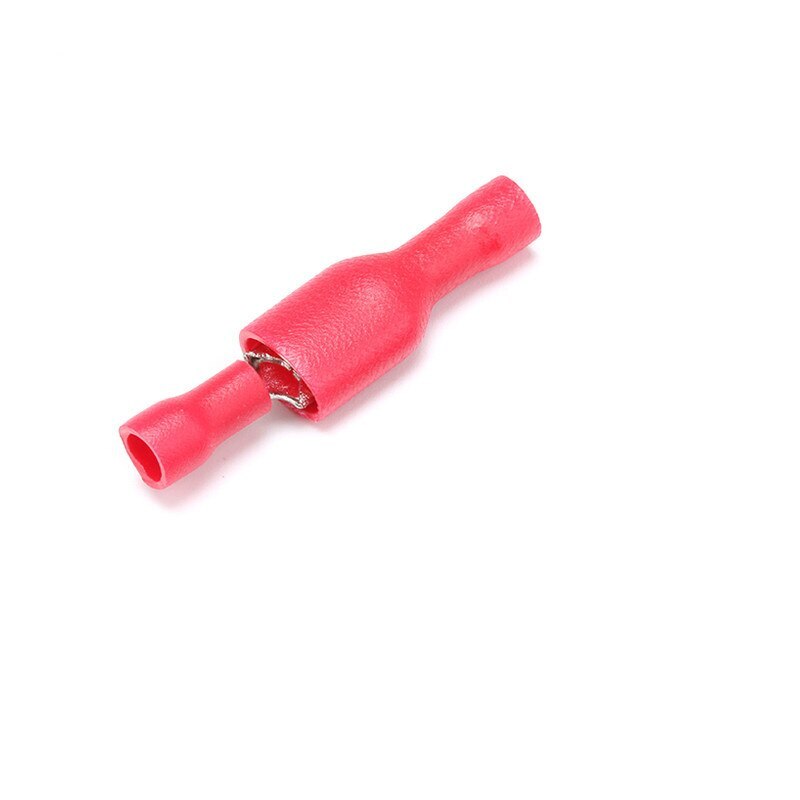 100pcs FDD 1.25-250 MDD1.25-250 6.3mm Red Female+Male Spade Insulated Connectors