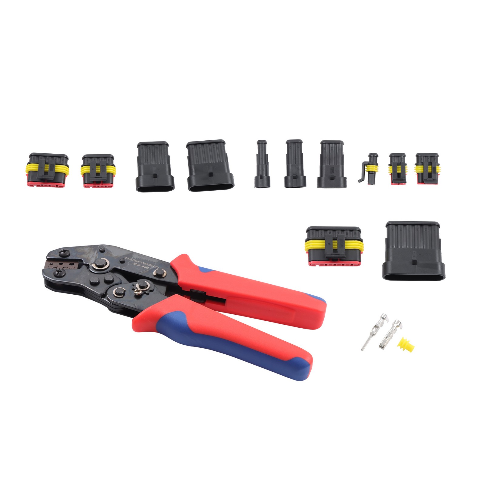 800-Pack 50-Set Waterproof Automotive Wire Connector Kit 1-6 Pin with Crimp Tool