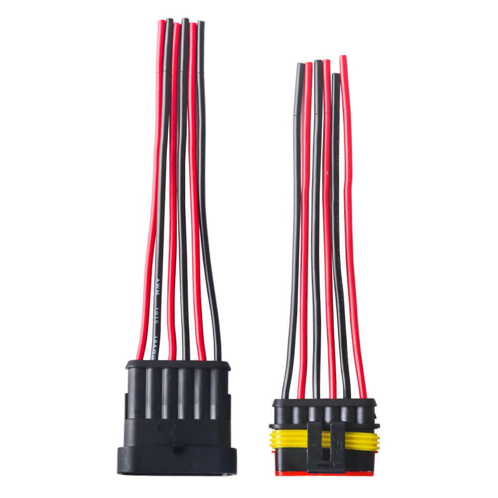 2X Car Waterproof Electrical Wire Cable Connector Male Female 6 Pin Way Plug Kit