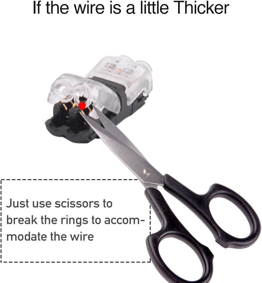 Low Voltage Wire Connectors, Quick Solderless Wire Splice Connector, 2 Way Small