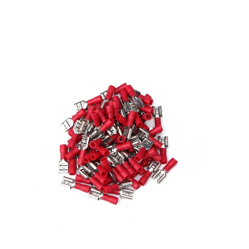 100PCS FDD1.25-250 insulating Female Insulated Connectors Cable Wire Connector
