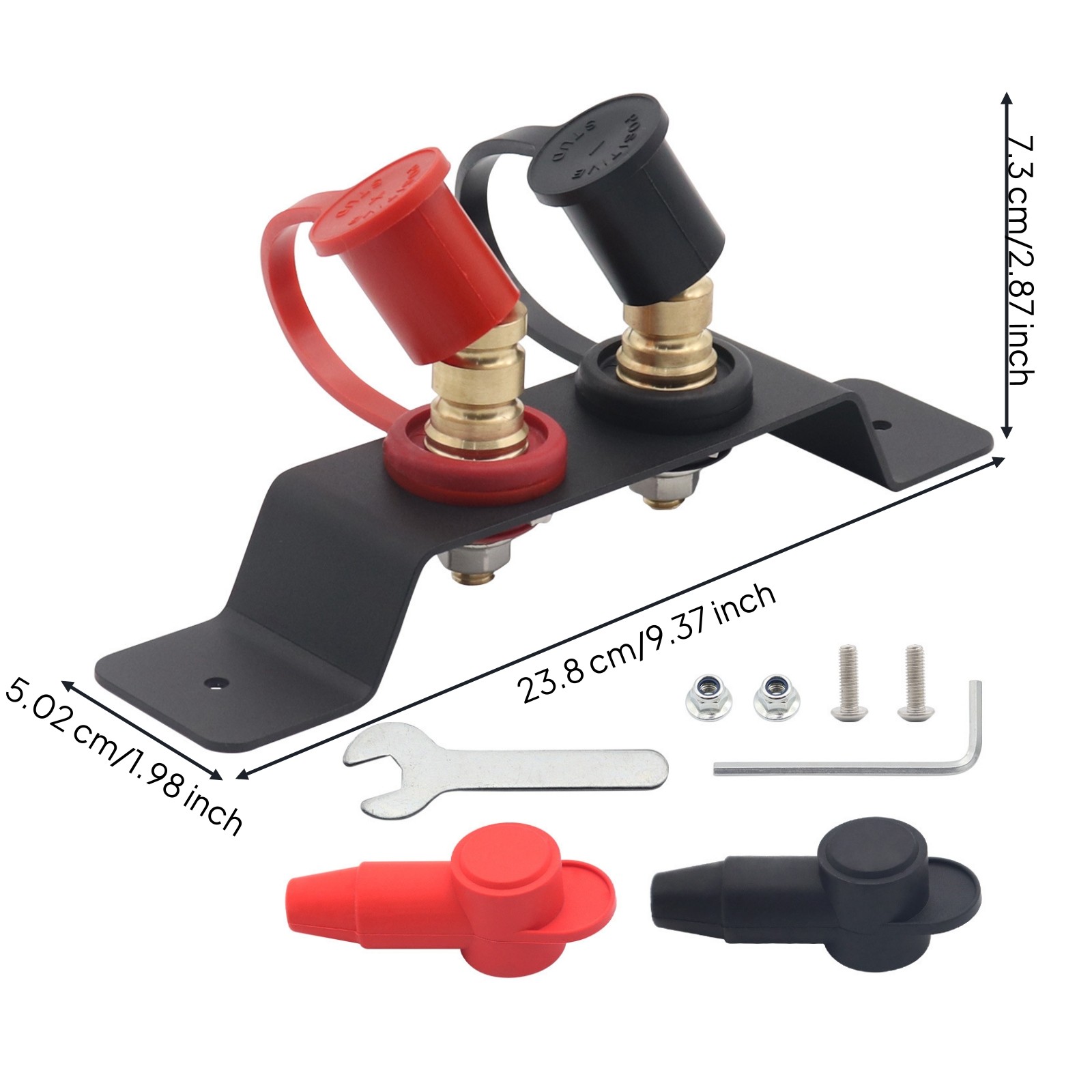 Terminal Post Assembly Loop Protectors Wiring Hardware Black Metal