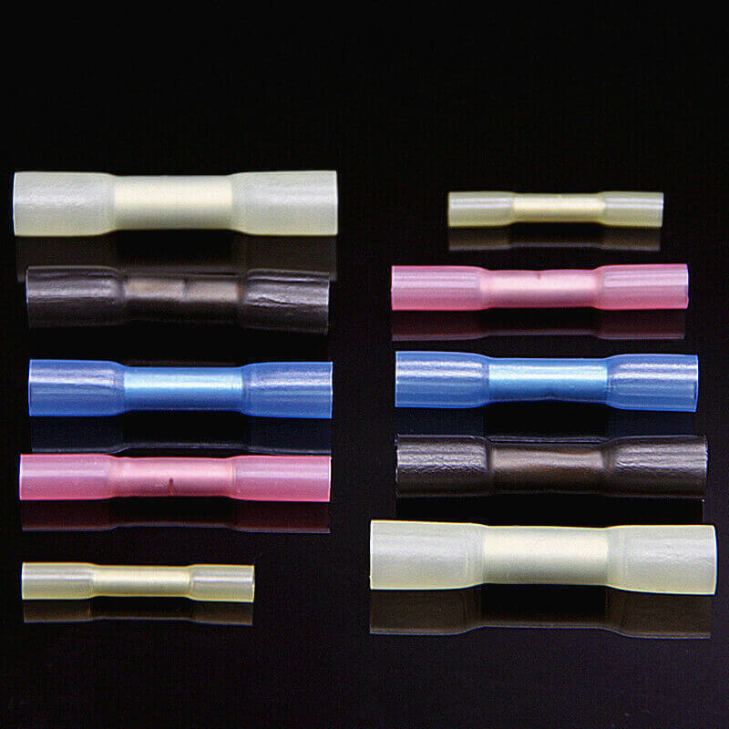 50-200PCS Waterproof Heat Shrink Butt Wire Splice Crimp Connectors Terminals Kit