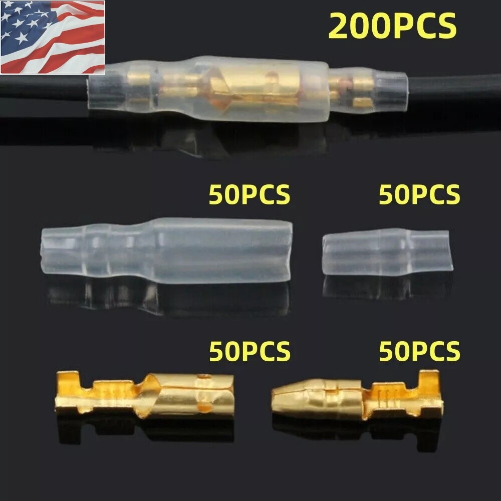 50PAIRS Insulated 4.0mm Bullet Terminals Female Male Crimp Wire Cable Connectors