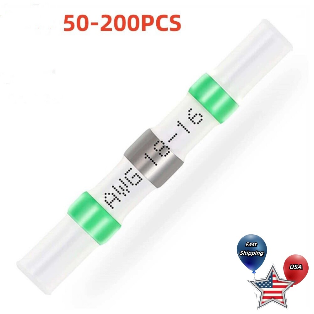 18-16 AWG Heat Shrink Solder Seal Wire Connectors Waterproof Terminals 50/200PCS