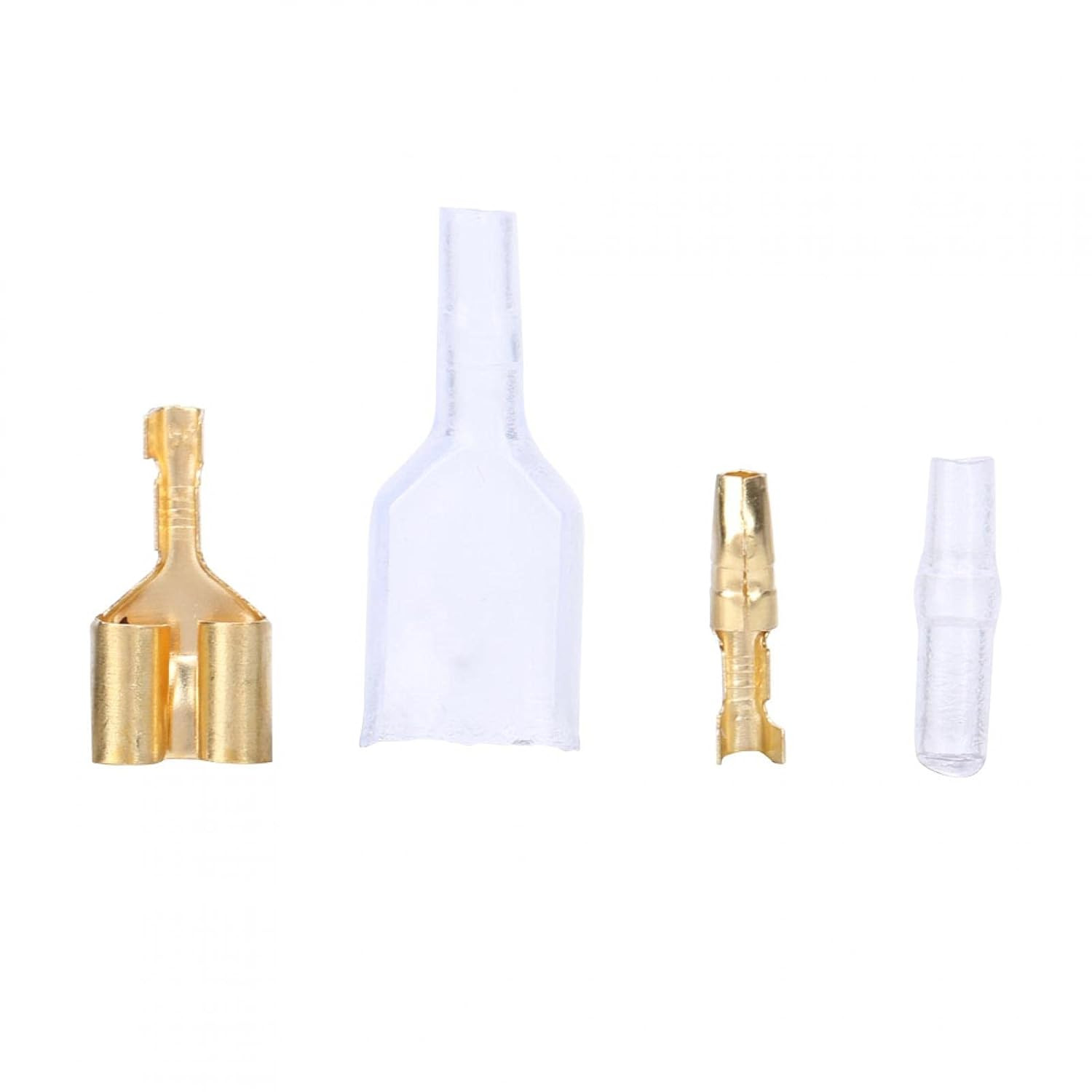 20 Set 1 to 2 Bullet Crimp Terminal, Female/Male Bullet Terminal Connectors Elec