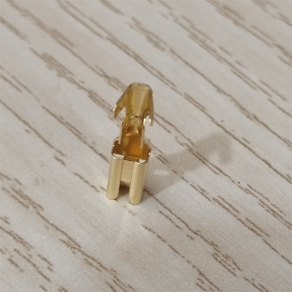 100PCS Female 2.8mm Spade Terminals Brass Crimp Wire Connectors Non-insulated US