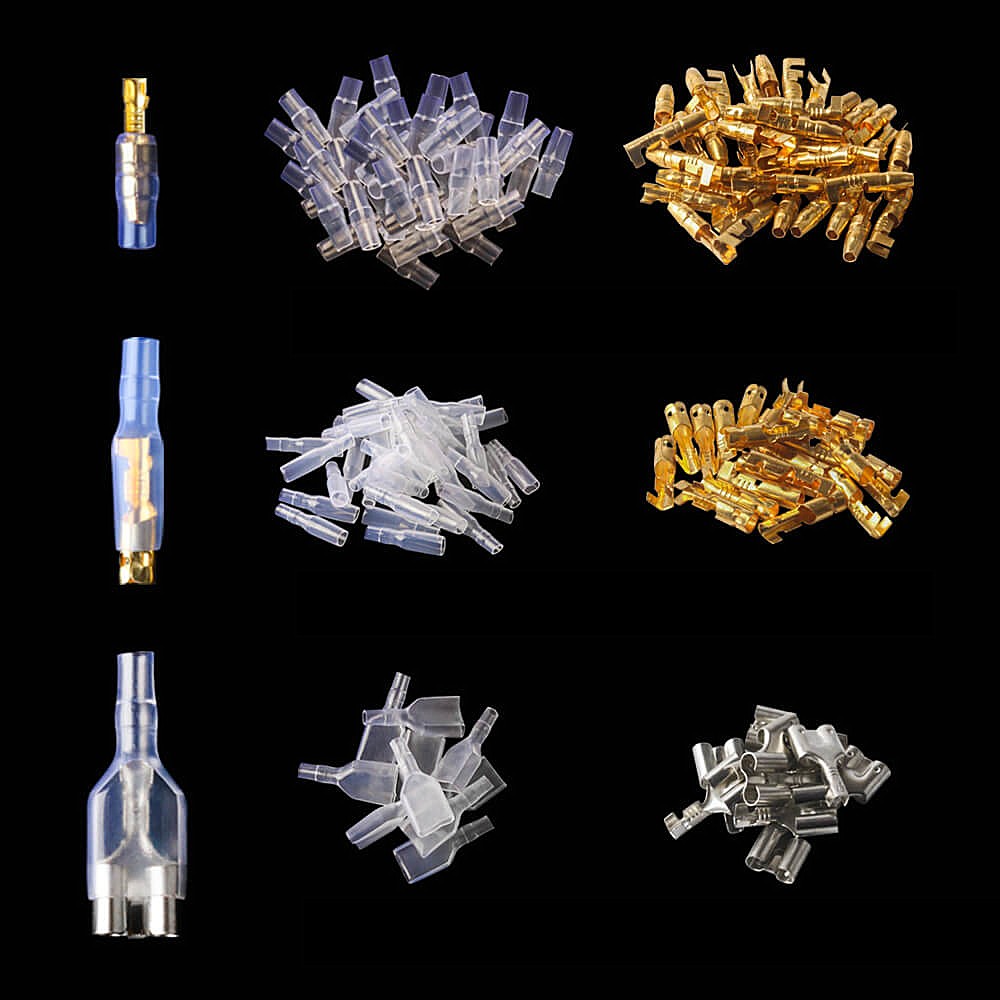 280pcs Female Male Double Bullet Connector 4.0mm Wire Terminal Insulating Sleeve