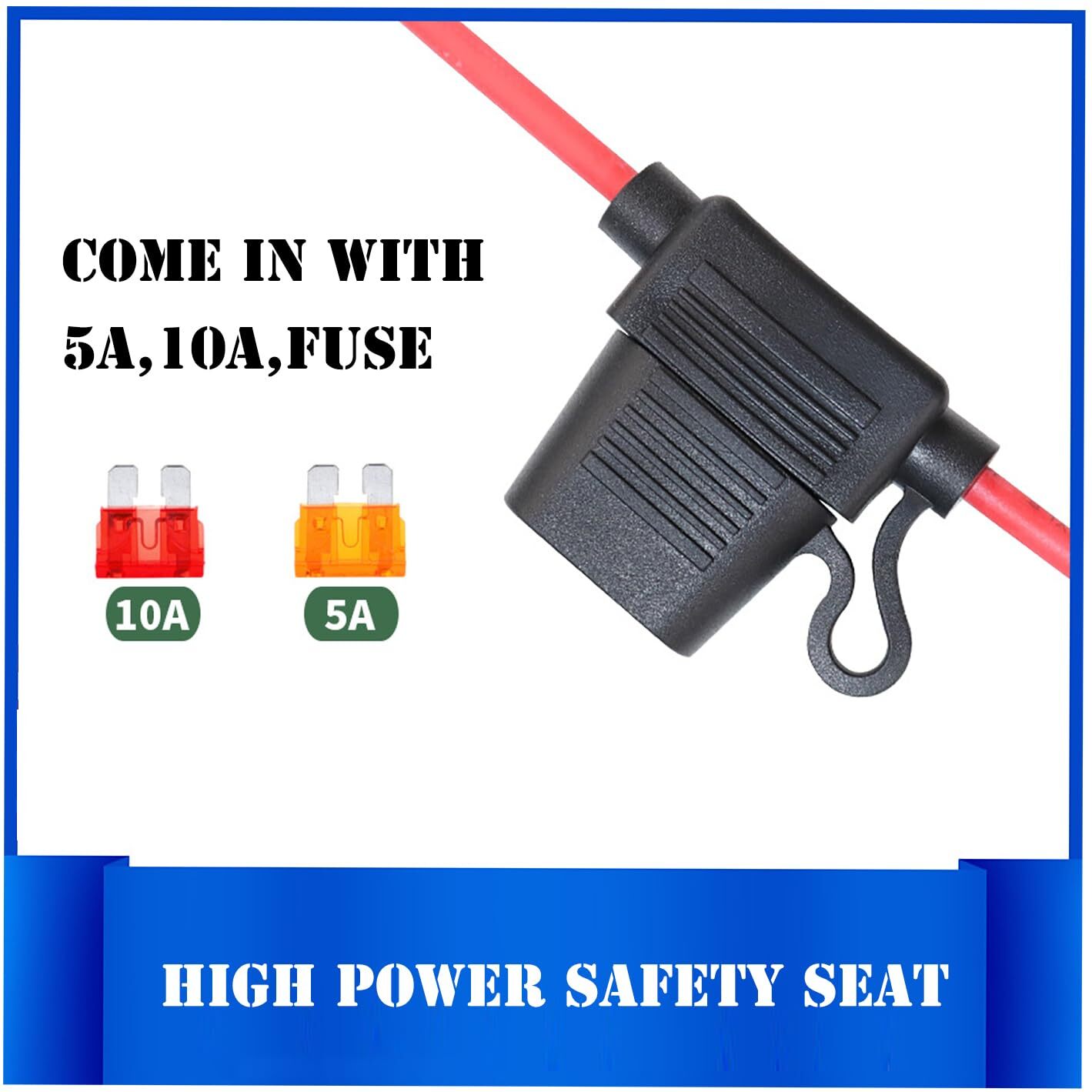 14AWG Battery Alligator Clips 2FT SAE Quick Release Adapter for Car Motorbike