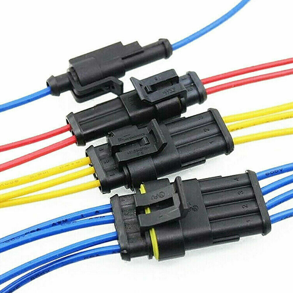 26 Sets Waterproof Car Auto Electrical Wire Connector Plug 1-4 Pin Way Plug Kit