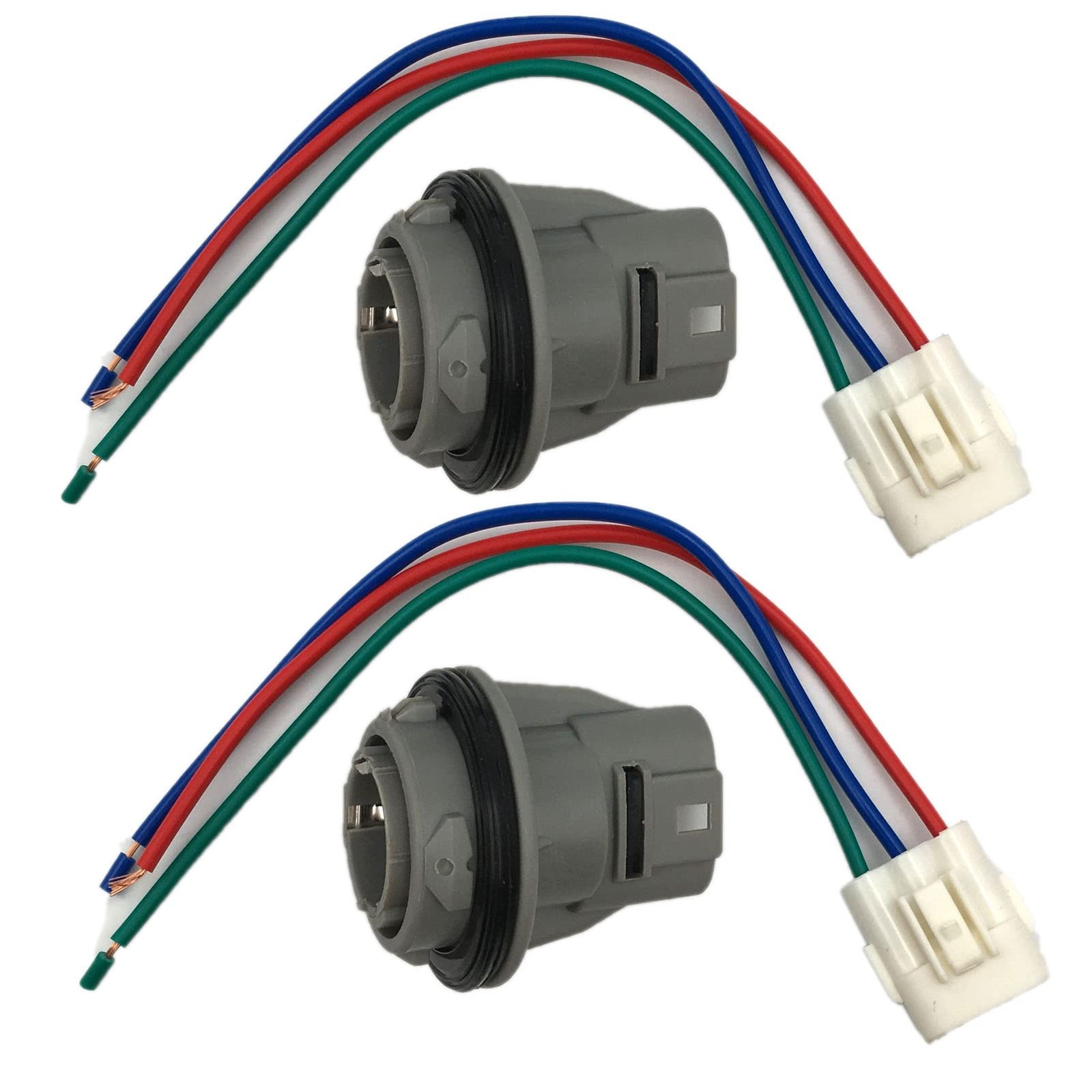 2 Front Turn Signal Light Socket Connector W/ 3Wire Kit Compatible with Honda…