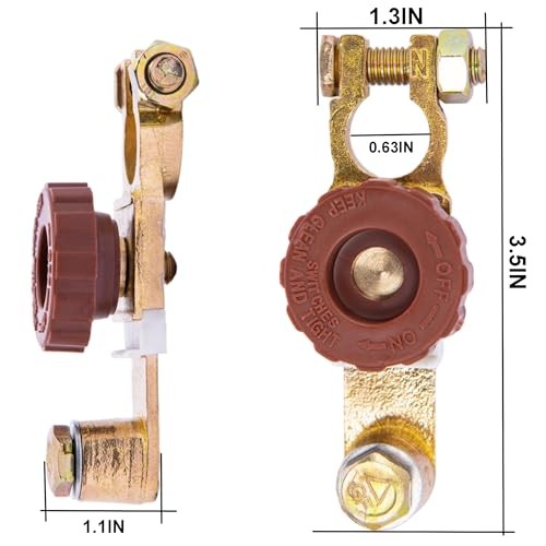 Battery Disconnect Switch with Anti-Corrosion Washers 12V/125A – Quick