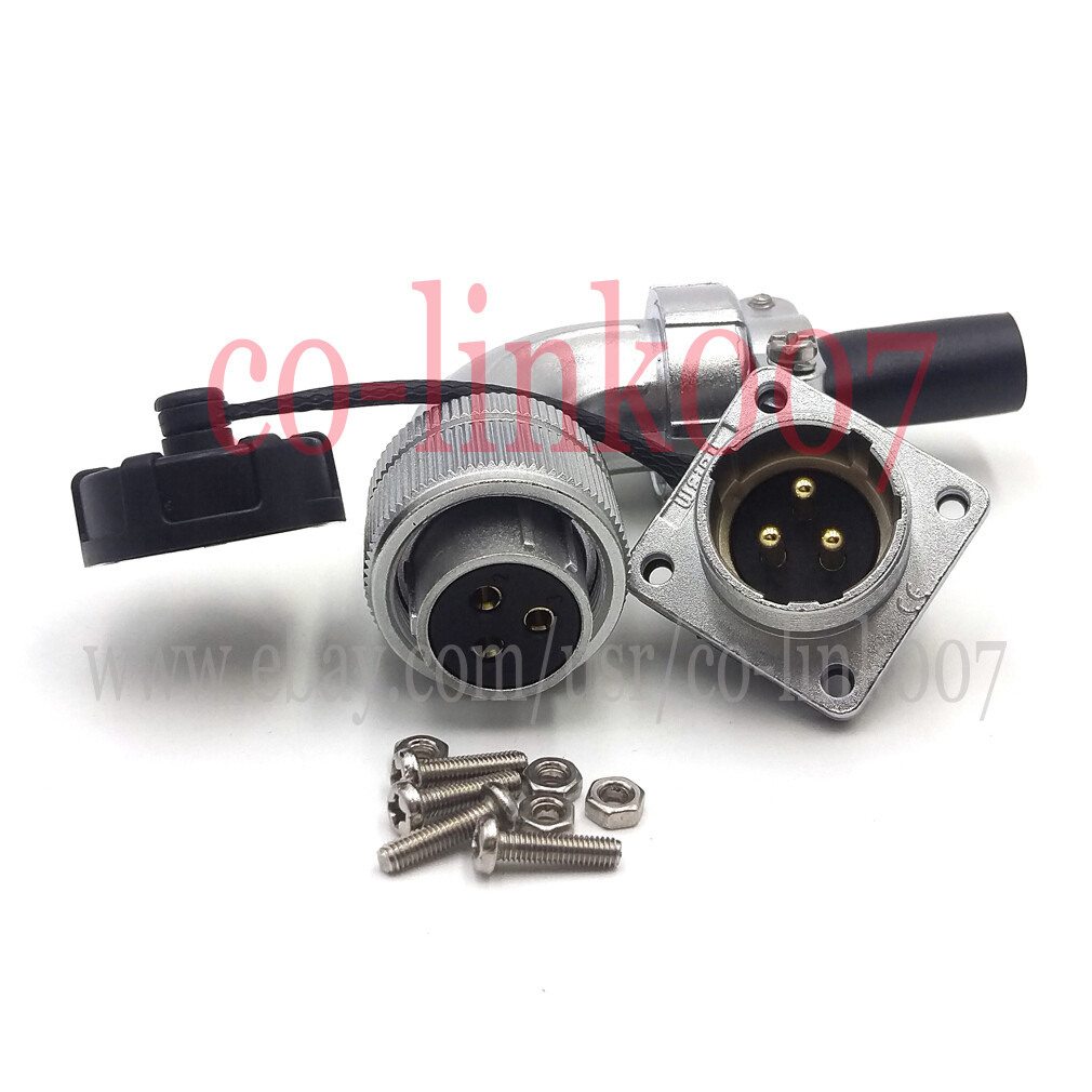 WEIPU WS20 3Pin Connectors awg 12 Plug Panel Socket Aviation for AC DC Equipment