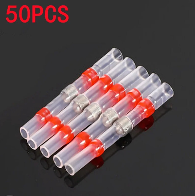 50/100/250pcs Heat Shrink Ring Terminals IP67 Waterproof Electrical Connectors