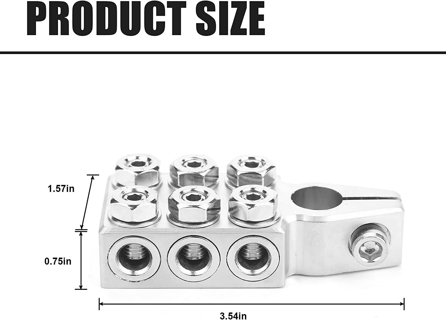 Battery Terminal Connector 12 Way Connectors 8awg Up To 4/0xl Awg Gauge Positive