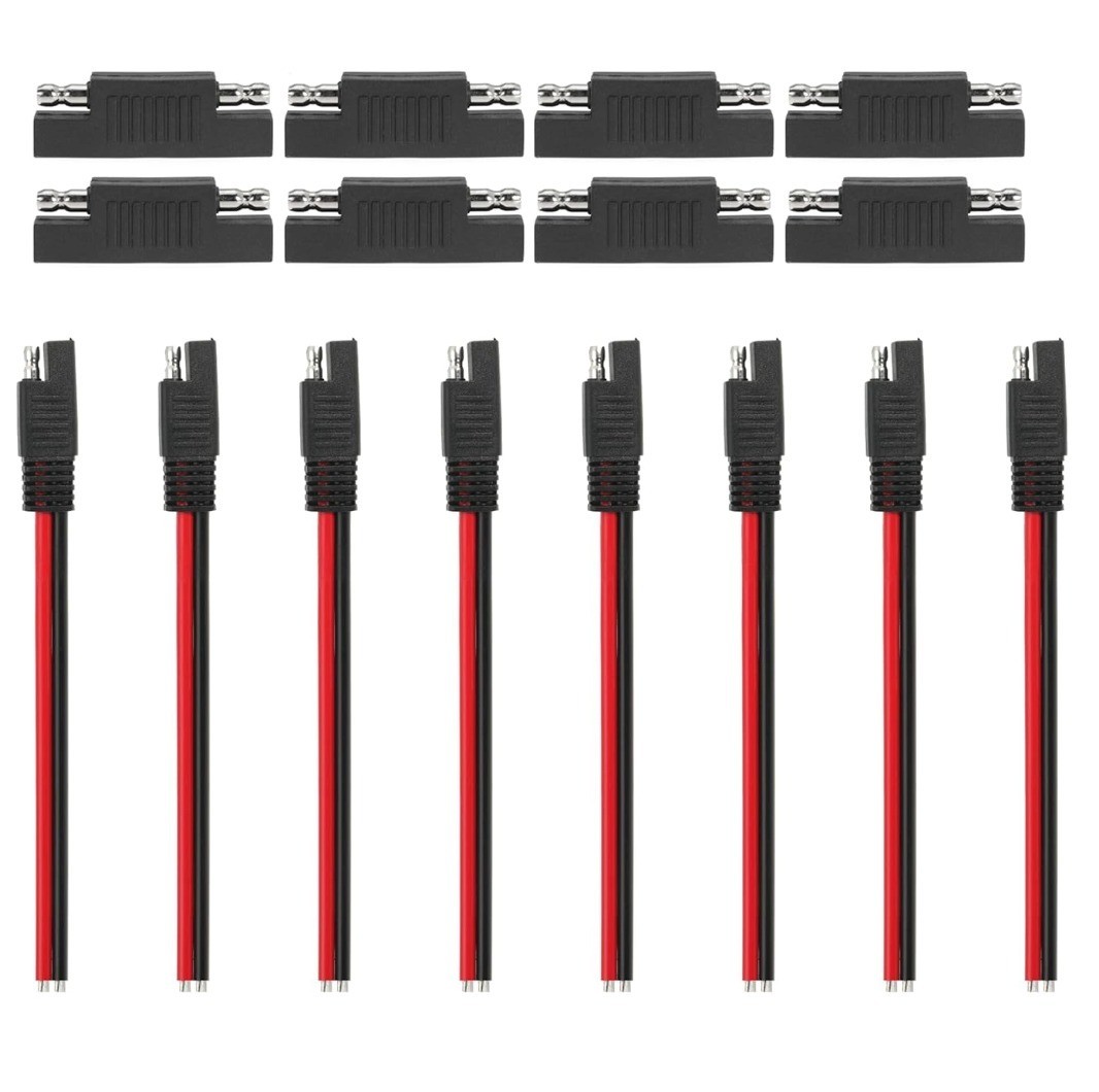 1FT 14AWG SAE Extension Cable Compatible with Solar, RV, Automotive,8PCS