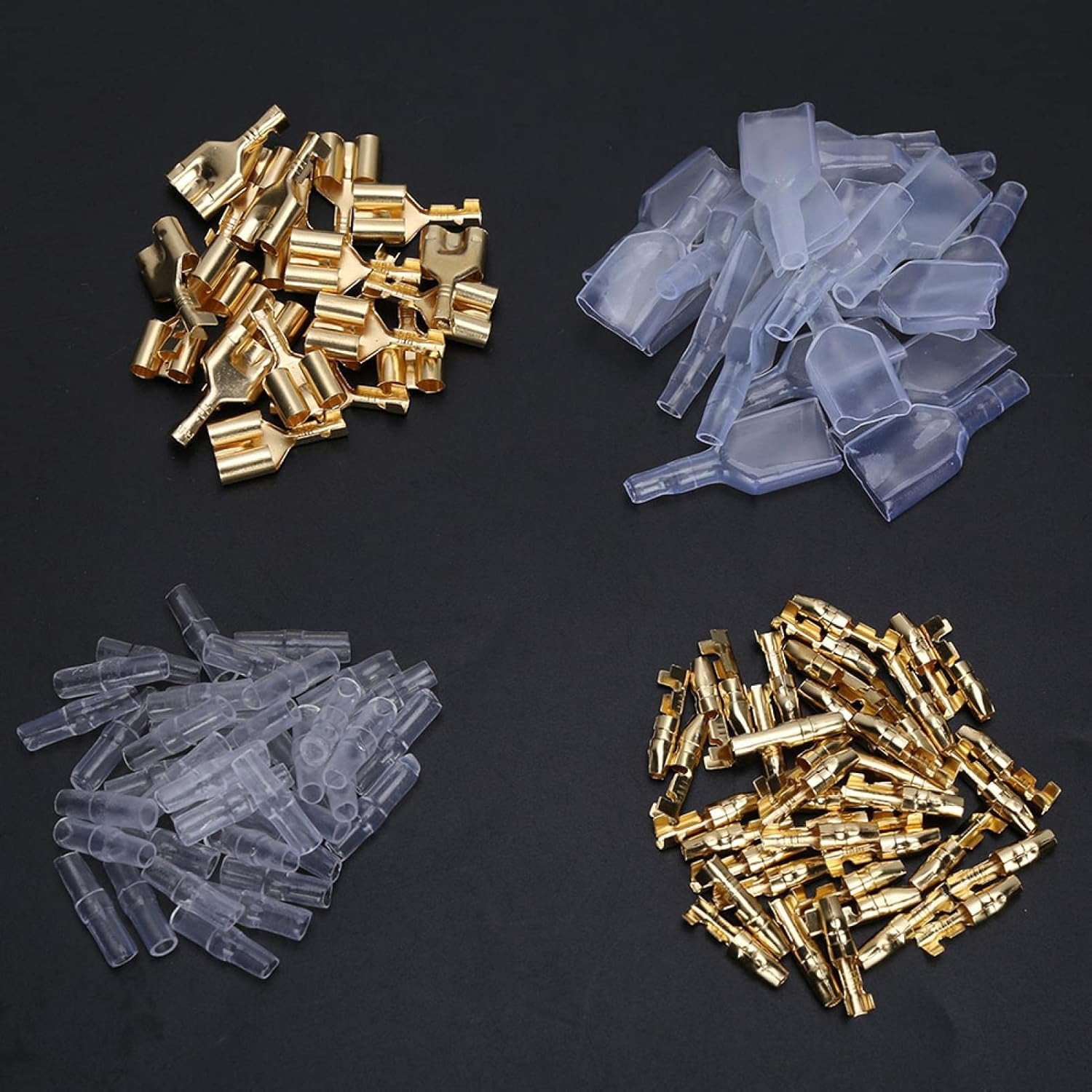 20 Set 1 to 2 Bullet Crimp Terminal, Female/Male Bullet Terminal Connectors Elec