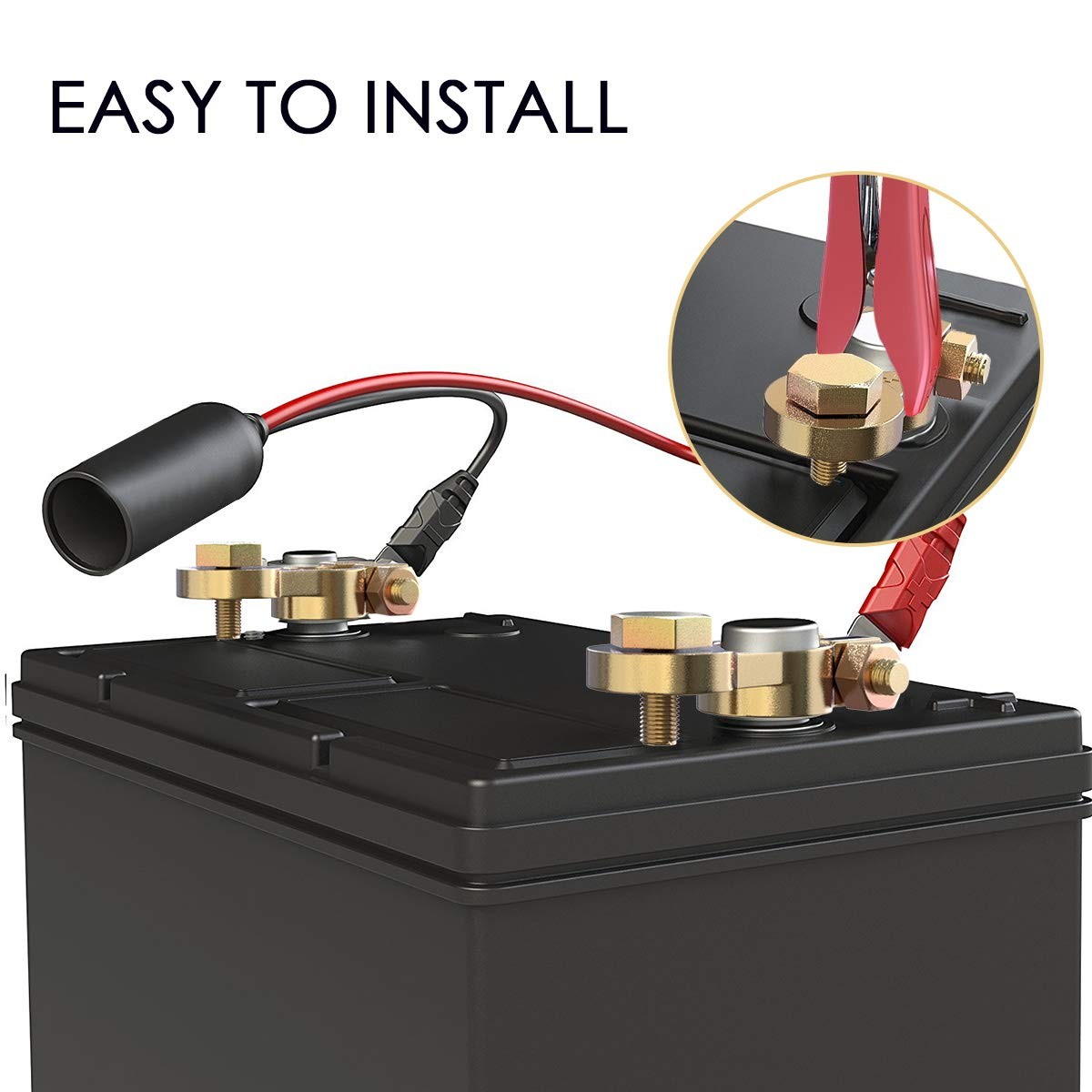 LEICESTERCN Battery Terminal Connectors Brass Copper Car Battery Terminal End…