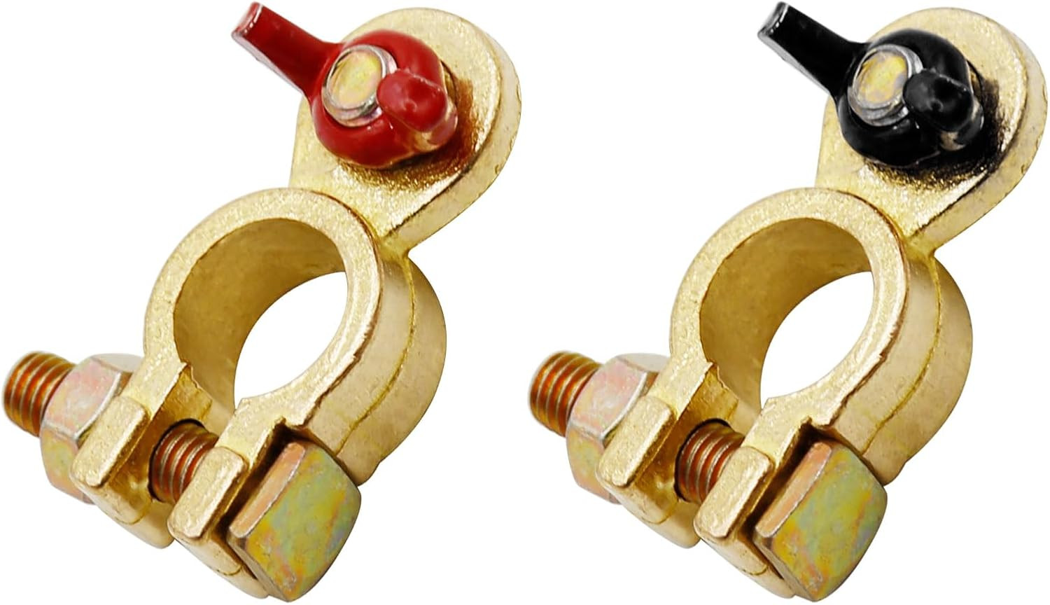 4 Pairs Brass Marine Grade Battery Terminal Top Post, Battery Terminal Connector