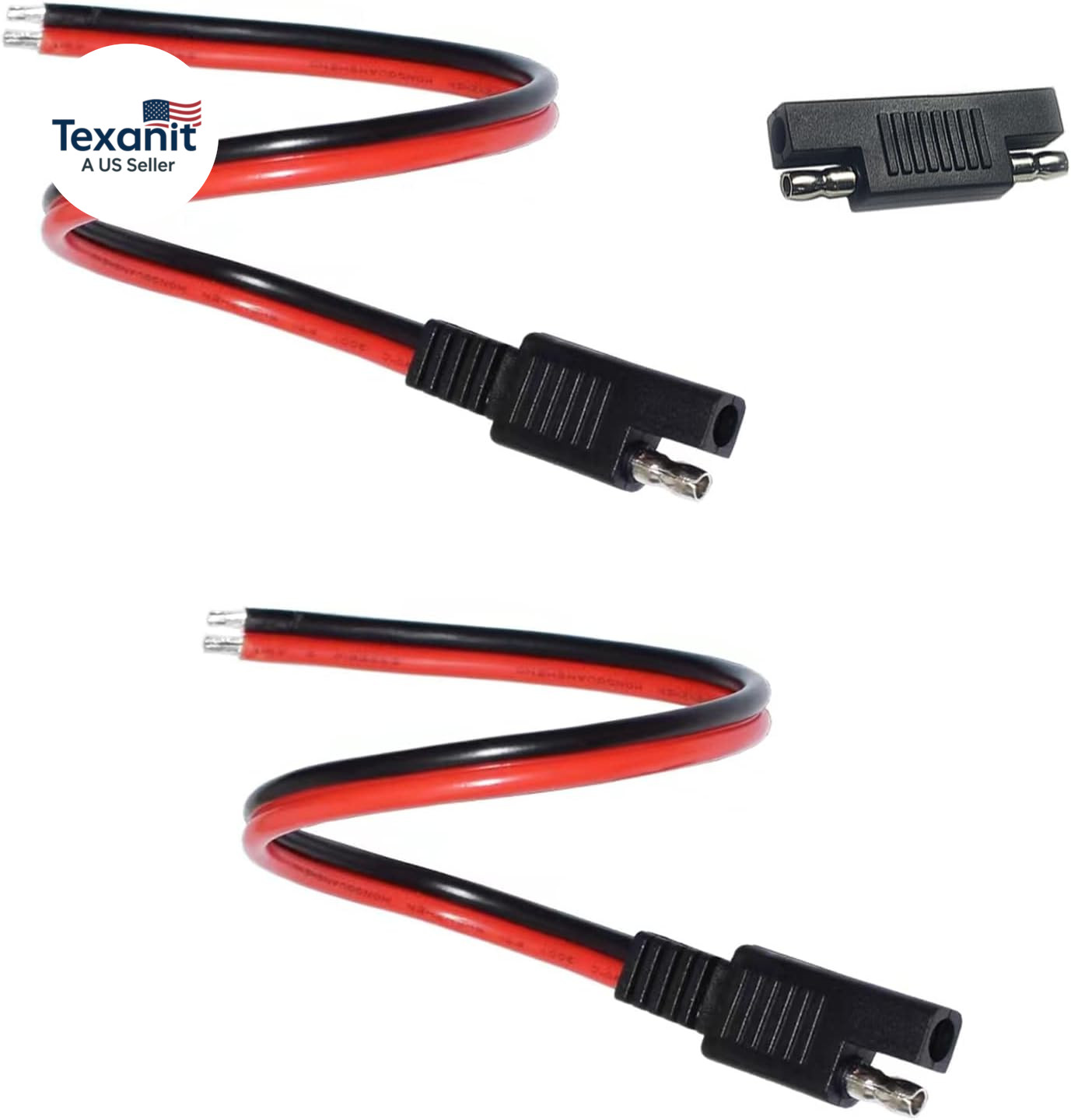 SAE Connector, 12AWG SAE Single Plug DC Quick Disconnect Power Extension Cable w