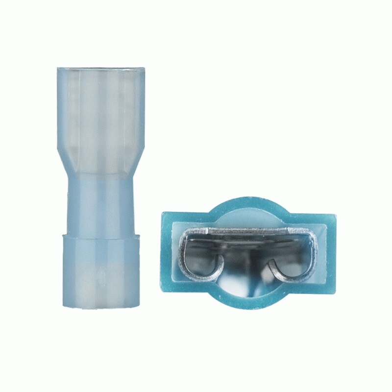 INSTALL BAY BNFD187F / Blue Nylon Female Quick Disconnect 16-14 Gauge .187 (100)