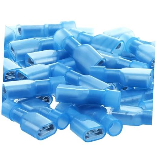 Blue Female Spade Connector 16-14 AWG/Gauge Disconnect Crimp Female(16-14 AWG)