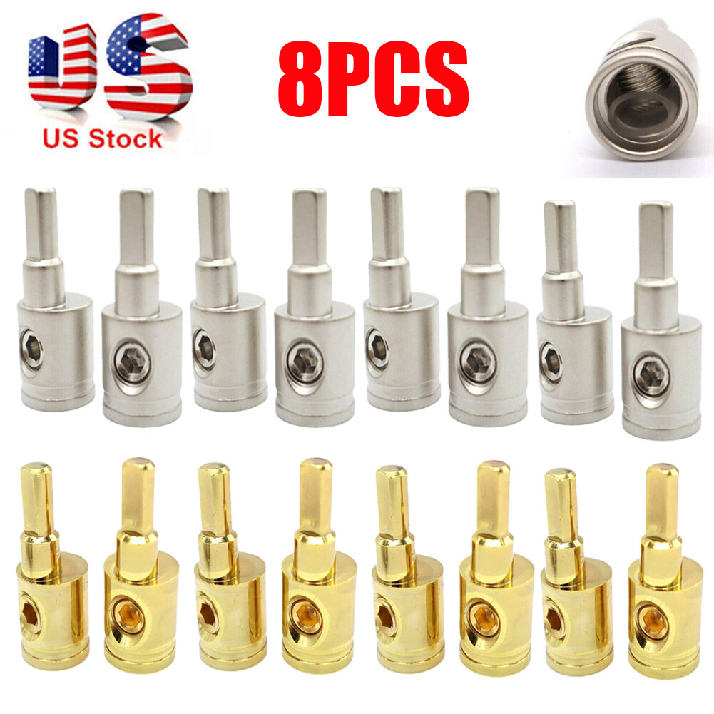 8x Car Audio Amp Input Reducer 4 Gauge to 8 Gauge Wire Reducer Power and Ground