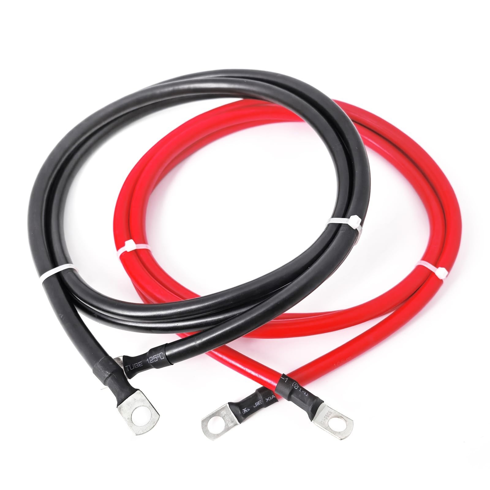 2 AWG Pure Copper Battery Cable Set – 5FT Inverter Wire for Automotive, RV, Mari