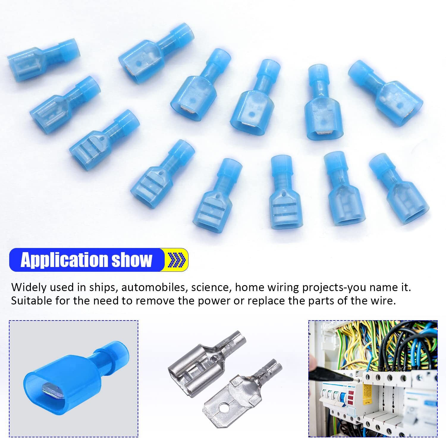 100/500Pcs Insulated Male Female Spade Terminal Crimp Electrical Wire Connectors