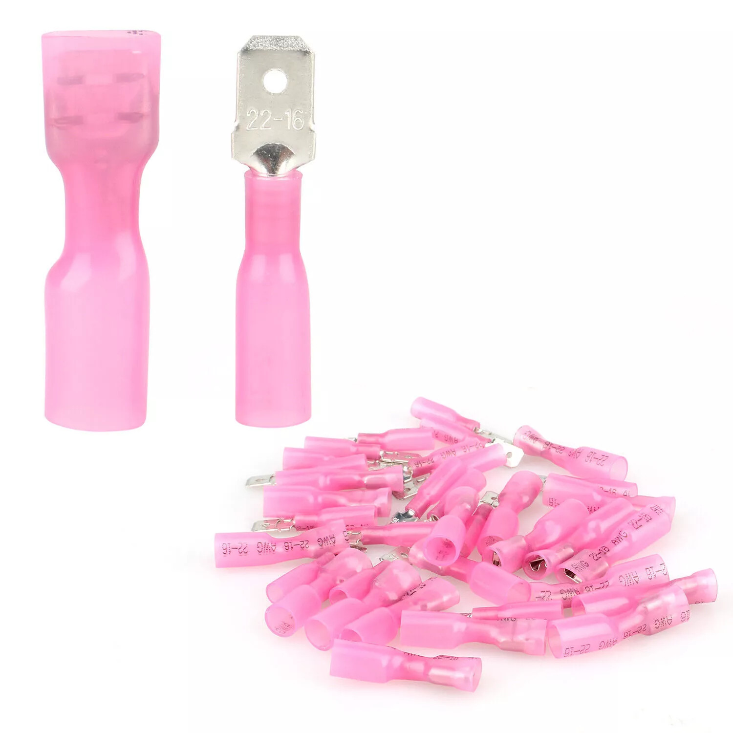 220pcs Heat Shrink Butt Wire Connectors Waterproof Crimp Splice Terminal Kit