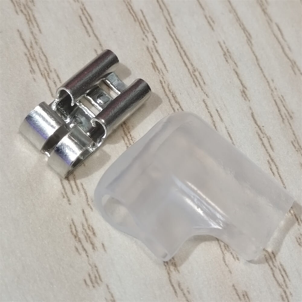 10-300 Sets Female Flag Spade Terminals Wire Connectors 6.3mm Insulating Sleeve