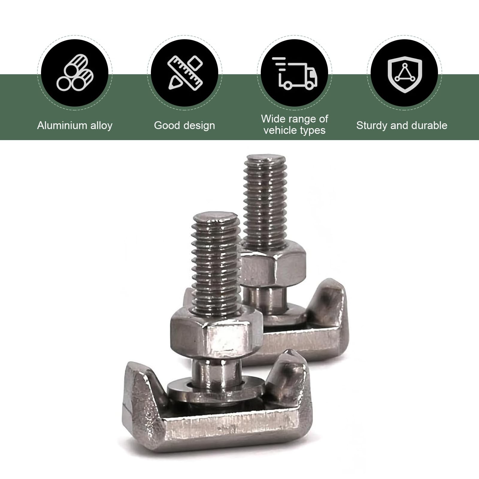 2PCS Battery Terminal T Bolt Kit Stainless Steel Cable Bolts Nuts Universal