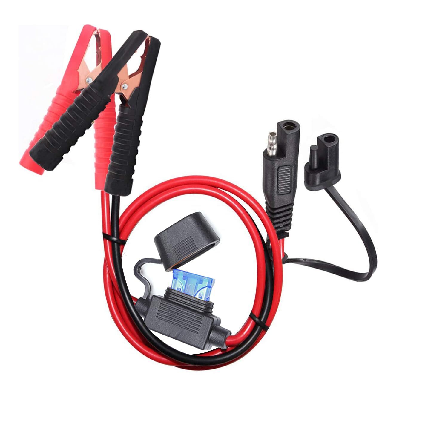 10AWG Battery Alligator Clips,SAE Quick Release Adapter to Alligator Clips wi…