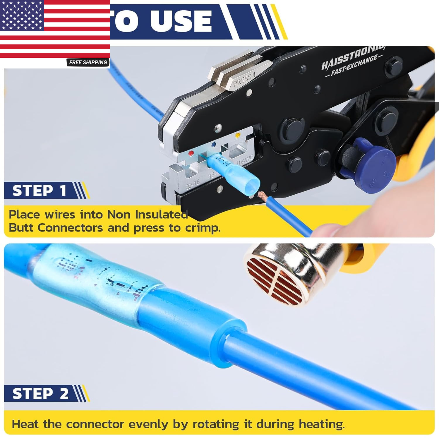 420PCS Heat Shrink Butt Connectors,Waterproof Insulated Electrical Butt Connecto