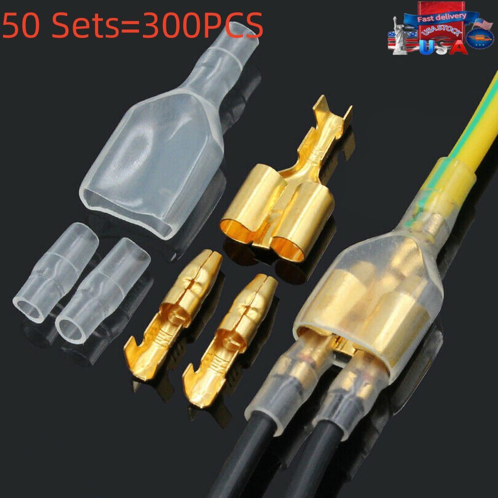 50 Set 4.0 bullet terminal car electrical wire Splitter connector 4mm Connector