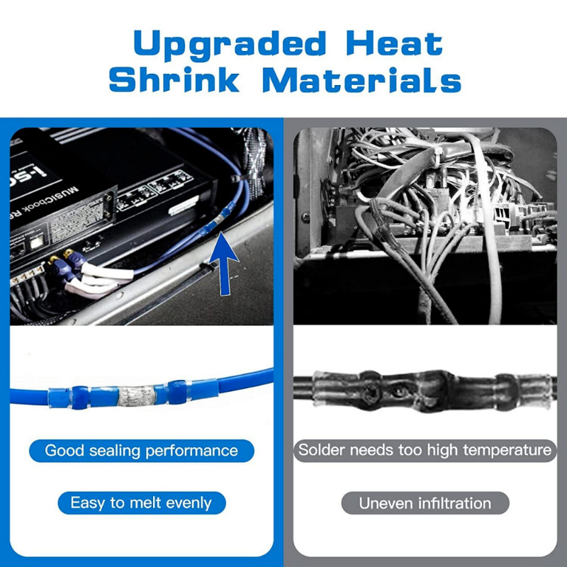 340/240PCS Solder Stick Waterproof Seal Sleeve Heat Shrink Butt Wire Connectors