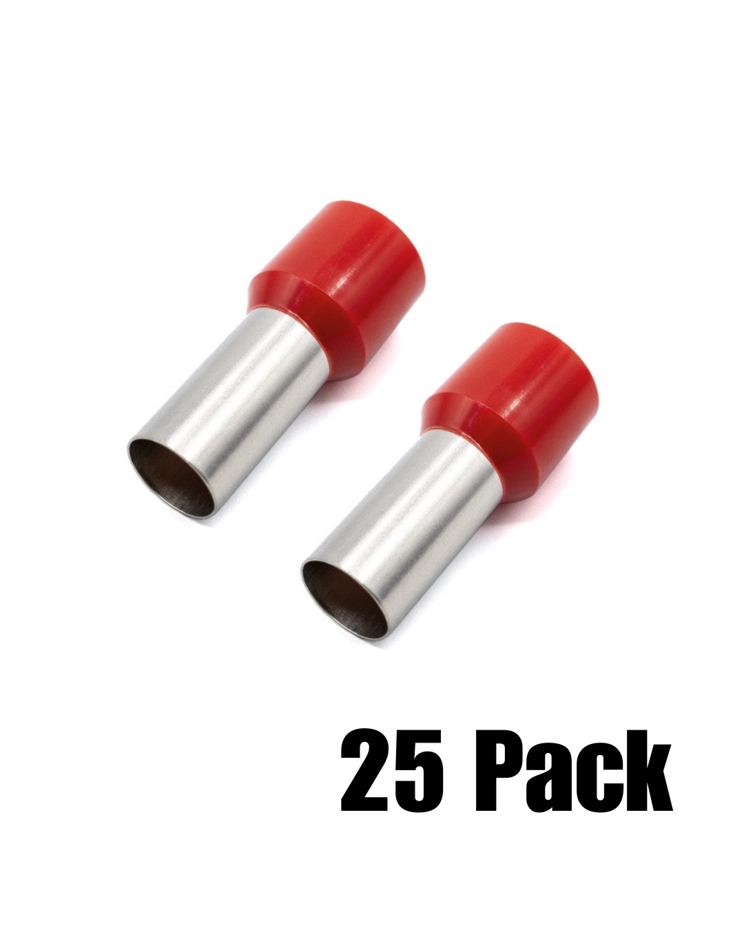 The Wires Zone 4 Gauge Wire Ferrule Connectors Red Barrel – (25 pack)