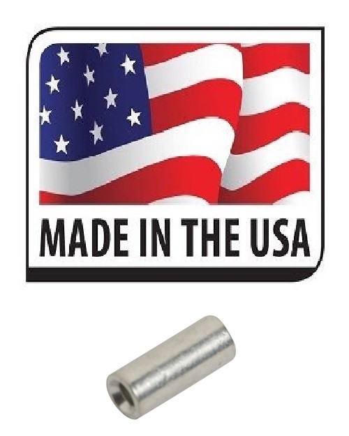 (100) 22-18 NON-INSULATED PARALLEL SEAMLESS BUTT CONNECTOR MADE IN USA