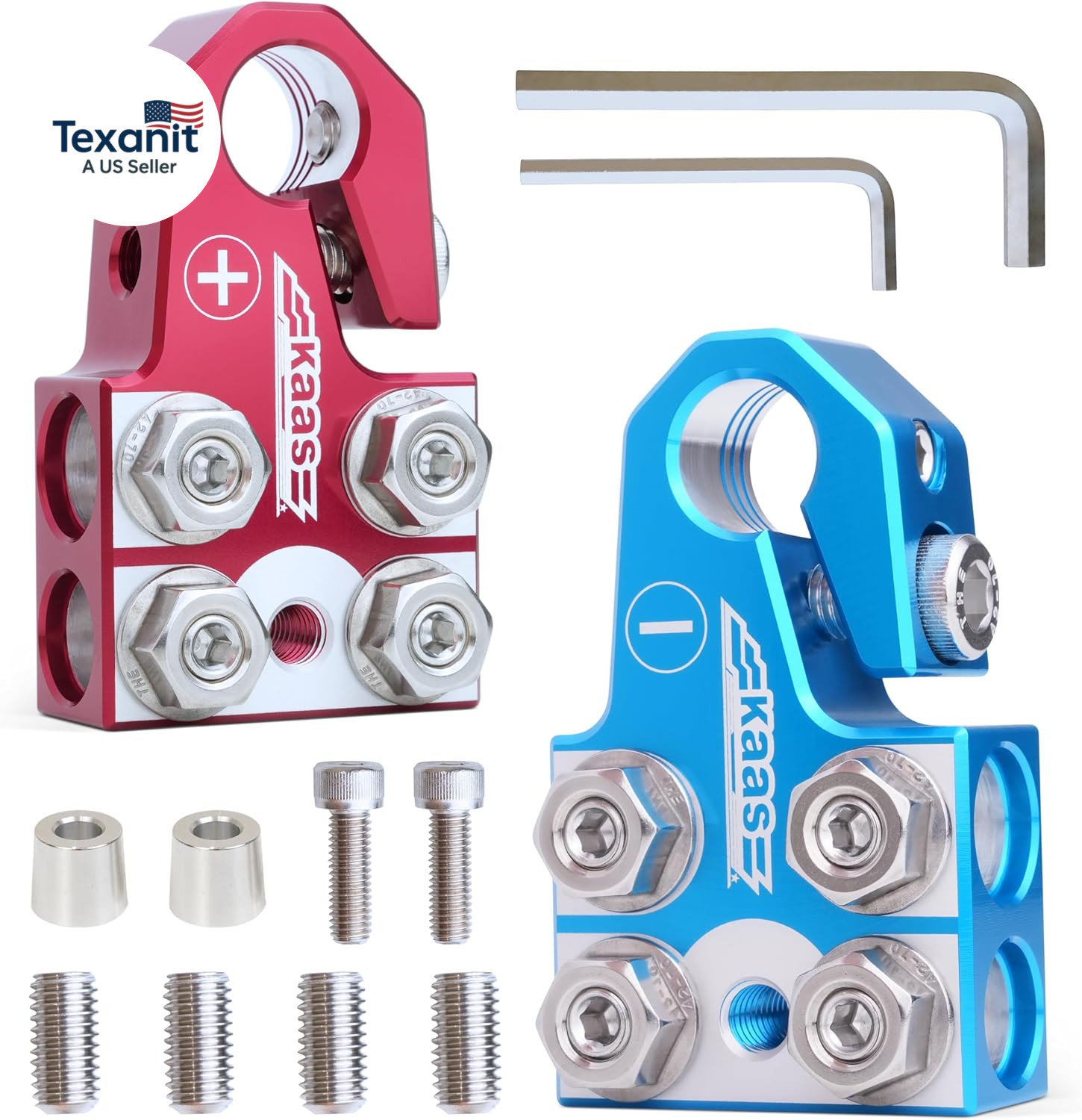 8-Way Lead Acid Battery Terminal Connector, Positive and Negative Set, Battery P
