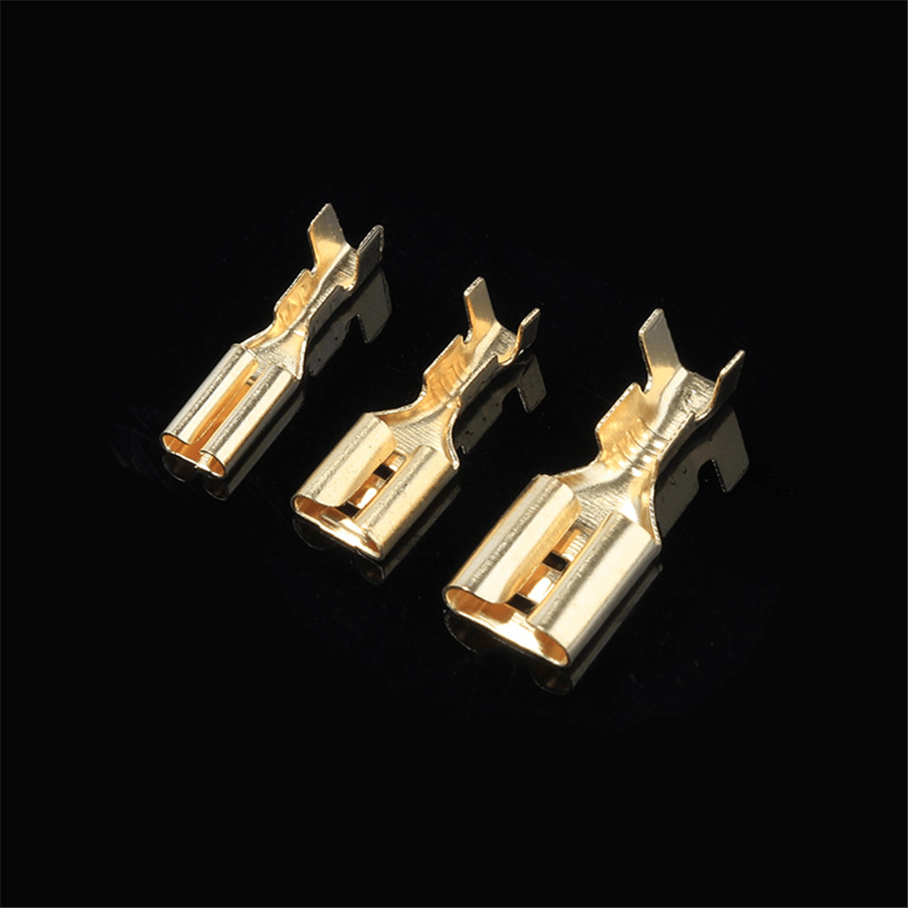 900Pcs Brass Male/Female Spring Insert Electrical Wire Crimp Terminal w/Sheath
