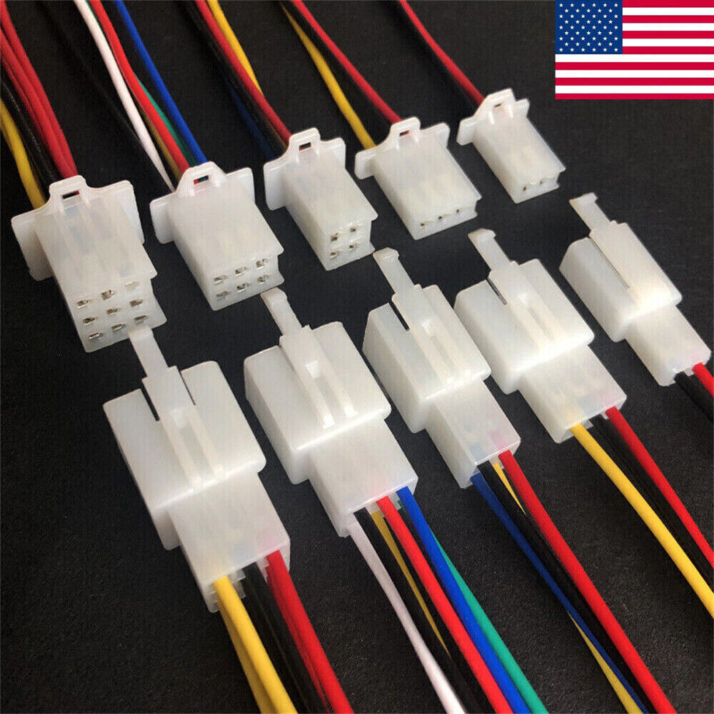 5/10 sets 2.8mm 2/3/4/6 Way Male&Female Motorcycl Car Connector Plug Socket Set