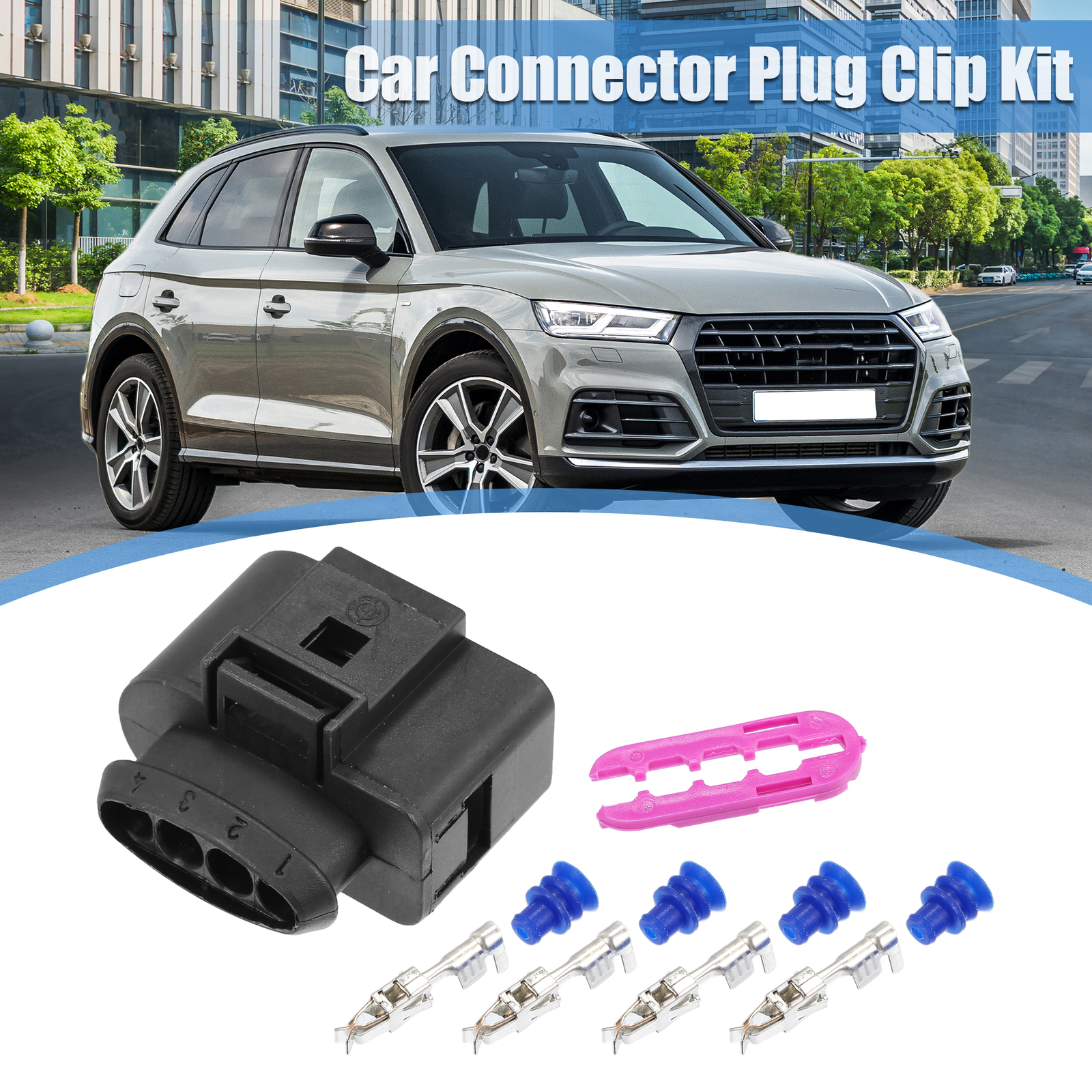 8 Set 4 Pin No.1J0973724 Coil Pack Connectors Plug for VW for Audi for Seat