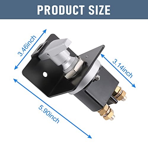 DICMIC Battery Disconnect Switch with Lockout Plate Compatible with Negative