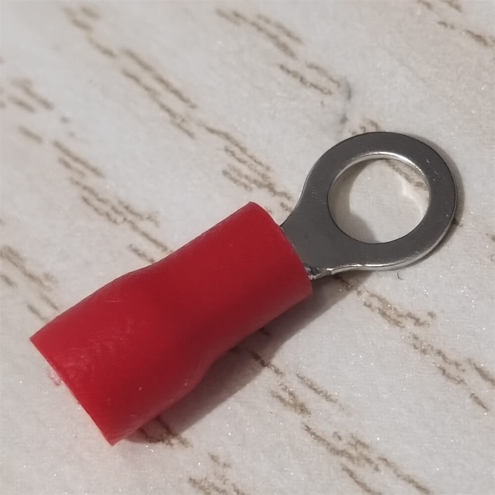 100-1000pcs GA 22-16AWG Wire Cable Connector Crimp #4 Eyelet Vinyl Ring Terminal