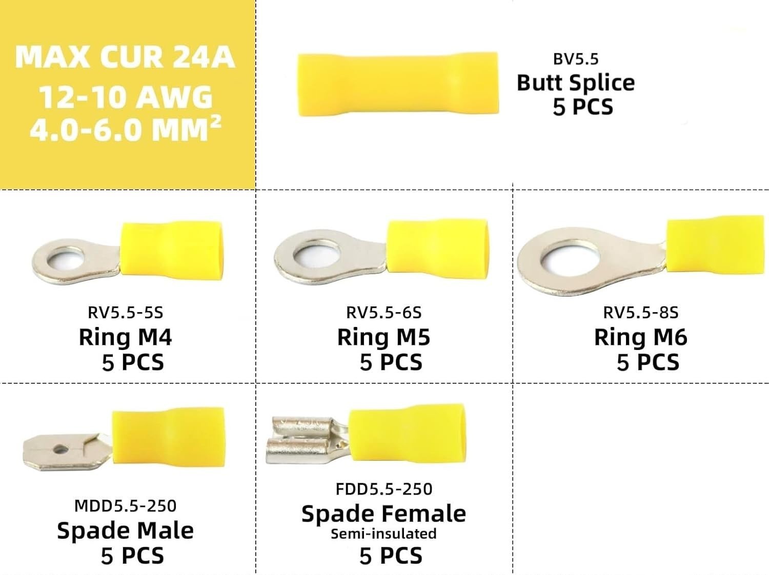 385PCS Solderless Wire connectors kit, Electrical Connector kit, Electrical T…