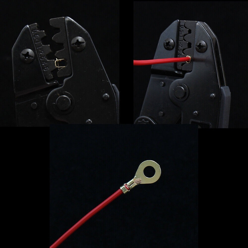 1-540PCS Non-insulated Ring Terminals Cable Wire Connectors Crimp Pliers Kit US